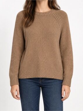 Vince Wool Blend Raglan Sweater Tan Size Small